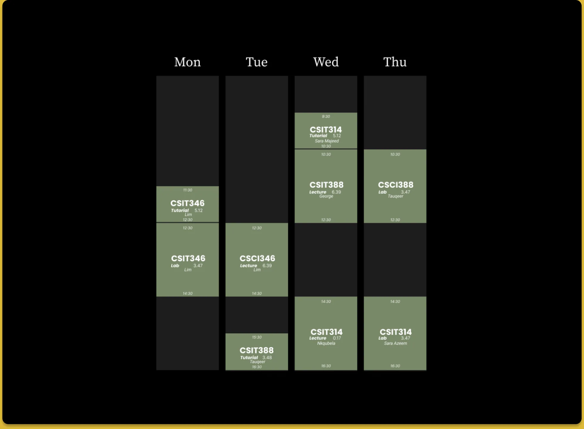 Timetable Designer preview