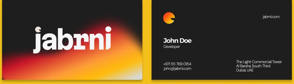 Jabrni business cards