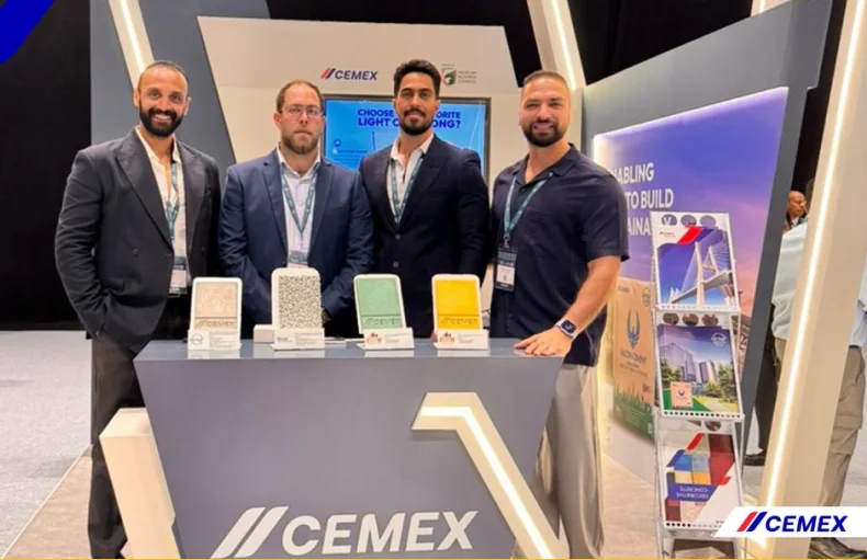 The team at the finished booth