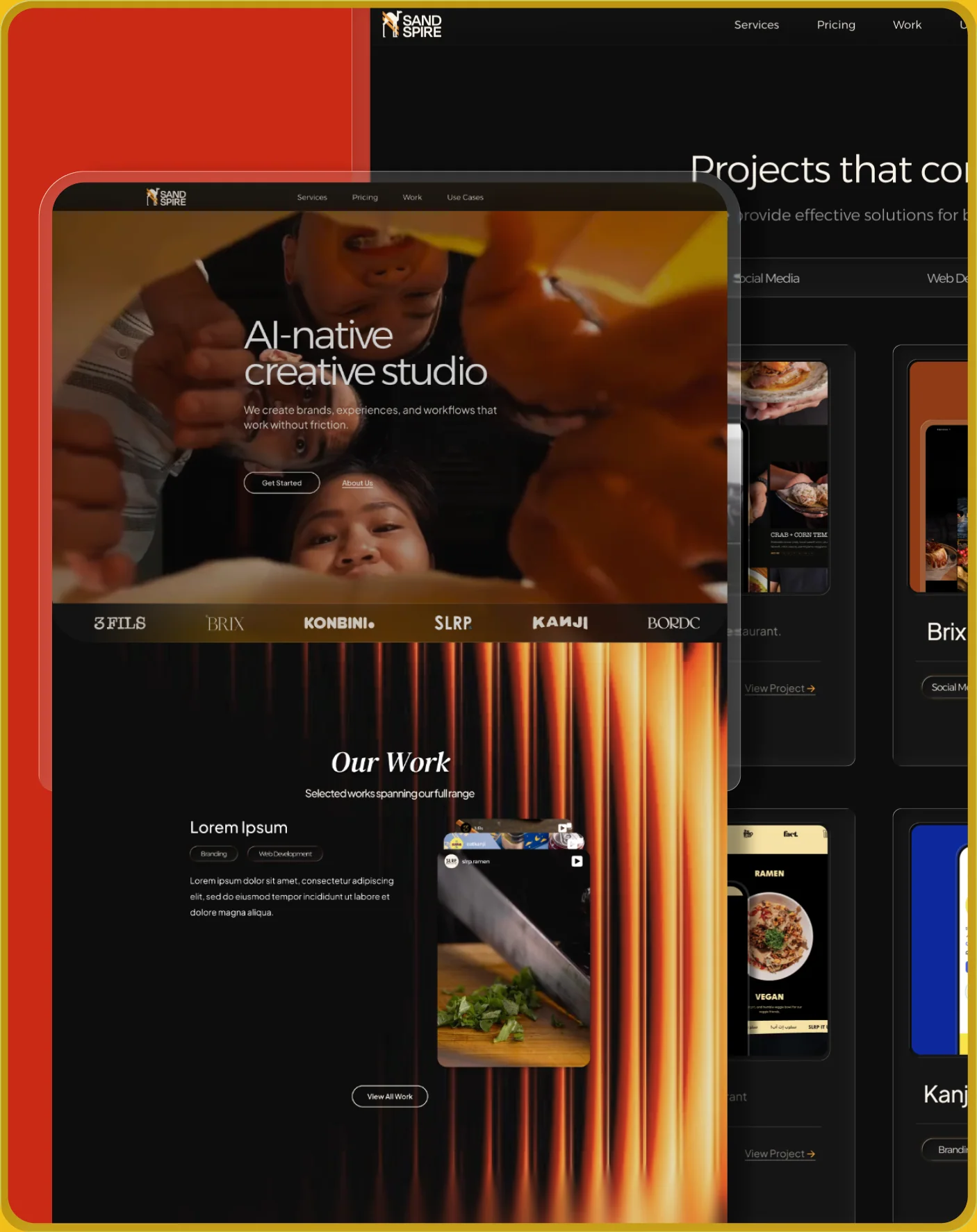 Sandspire Website preview