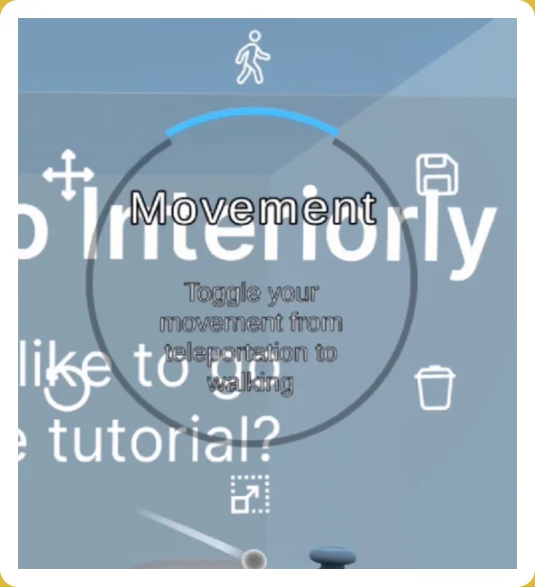 Movement tutorial panel